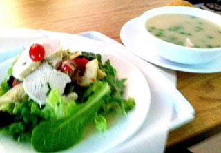Napa Chicken Salad and Lemon Chicken Soup